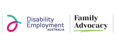 Disability Employment Australia and Family Advocacy logos