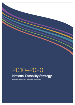 Cover image for 'National disability strategy 2010-2020'