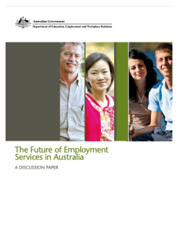 Cover image for 'The future of employment services in Australia: a discussion paper'