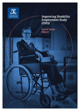 Cover image for 'Improving Disability Employment Study (IDES): end of study report'