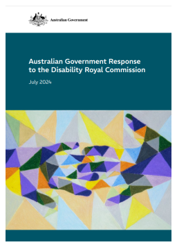 Cover image for 'Australian government response to the Disability Royal Commission (full report)'