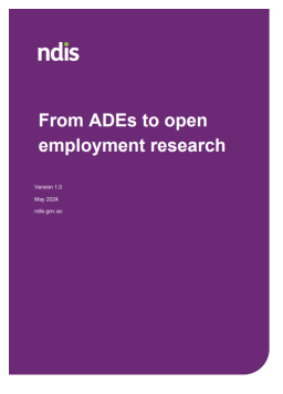 Cover image for 'From ADEs to open  employment research'