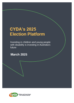 Cover image for 'CYDA's 2025 federal election platform'