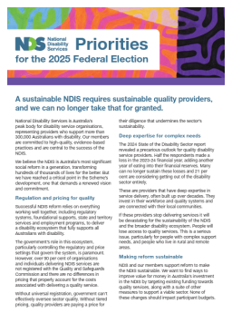 Cover image for 'Priorities for the 2025 federal election'