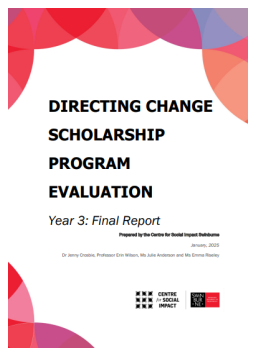Cover image for 'Directing Change Scholarship program evaluation'