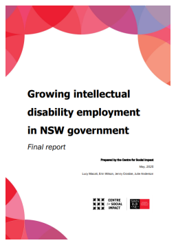 Cover image for 'Growing intellectual disability employment in NSW government'