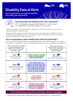 Cover image for 'Disability data at work'