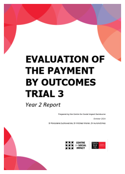 Cover image for 'Evaluation of the Payment by Outcomes trial 3: year 2 report'