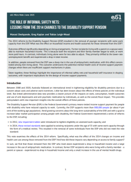 Cover image for 'The role of informal safety nets'