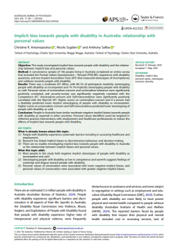 Cover image for 'Implicit bias towards people with disability in Australia'