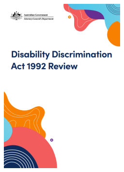 Cover image for 'Disability Discrimination Act 1992 review'
