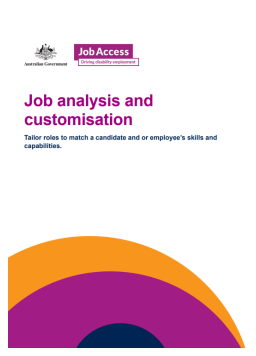 Cover image for 'Job analysis and customisation (PDF)'
