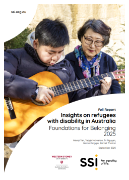 Cover image for 'Insights on refugees with disability in Australia: full report'