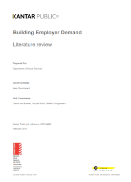 Cover image for 'Building employer demand: literature review'