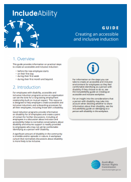 Cover image for 'Creating an accessible and inclusive induction: guide'
