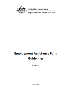 Cover image for 'Employment Assistance Fund guidelines (PDF)'