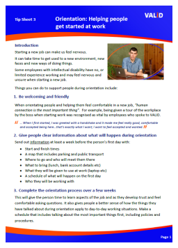 Cover image for 'Orientation: helping people get started at work (PDF)'