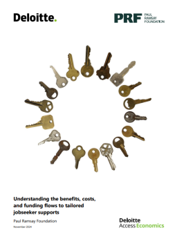 Cover image for 'Understanding the benefits, costs and funding flows to tailored jobseeker supports'