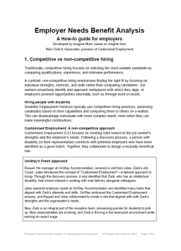 Cover image for 'Employer Needs Benefit Analysis'