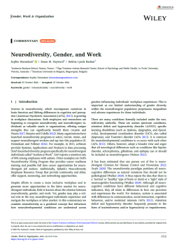 Cover image for 'Neurodiversity, gender and work (PDF)'