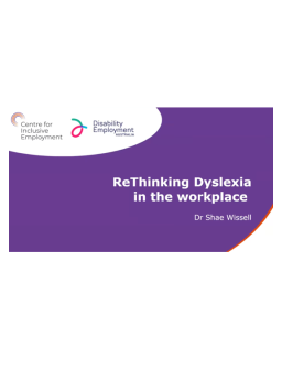 Cover image for 'Rethinking dyslexia in the workplace: transcript (PDF)'