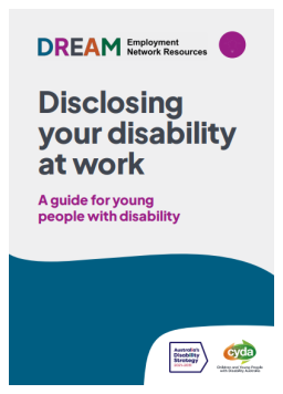 Cover image for 'Disclosing your disability at work (PDF)'