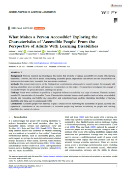 Cover image for 'What makes a person accessible?'