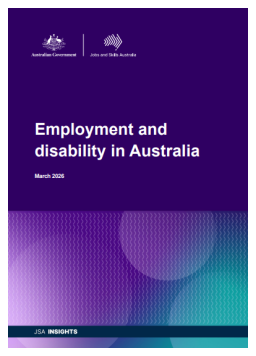 Cover image for 'Employment and disability in Australia'