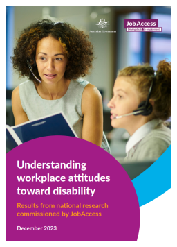 Cover image for 'Understanding workplace attitudes toward disability (PDF)'