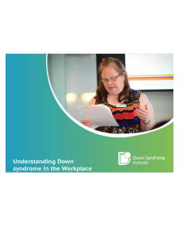 Cover image for 'Understanding Down syndrome in the workplace: transcript (PDF)'