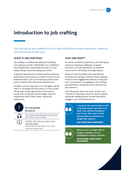 Cover image for 'Introduction to job crafting (PDF)'