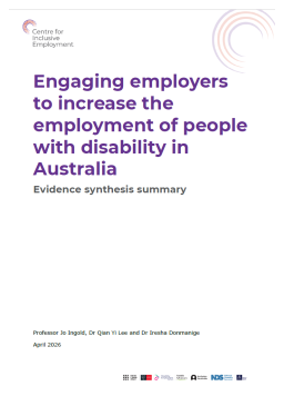 Cover image for 'Evidence synthesis summary (PDF)'