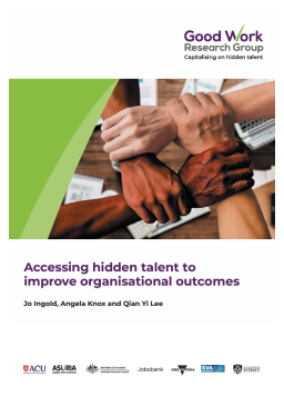 Cover image for 'Accessing hidden talent'