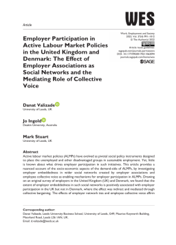 Cover image for 'Employer participation in active labour market policies'