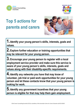 Cover image for 'Top 5 actions for parents and carers'