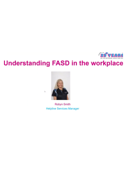Cover image for 'Understanding FASD in the workplace: transcript (PDF)'