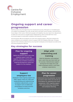 Cover image for 'Ongoing support and career progression (PDF)'