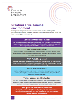 Cover image for 'Creating a welcoming environment (PDF)'