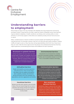 Cover image for 'Understanding barriers to employment (PDF)'