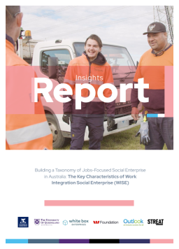 Cover image for 'Building a taxonomy of jobs-focused social enterprise in Australia'